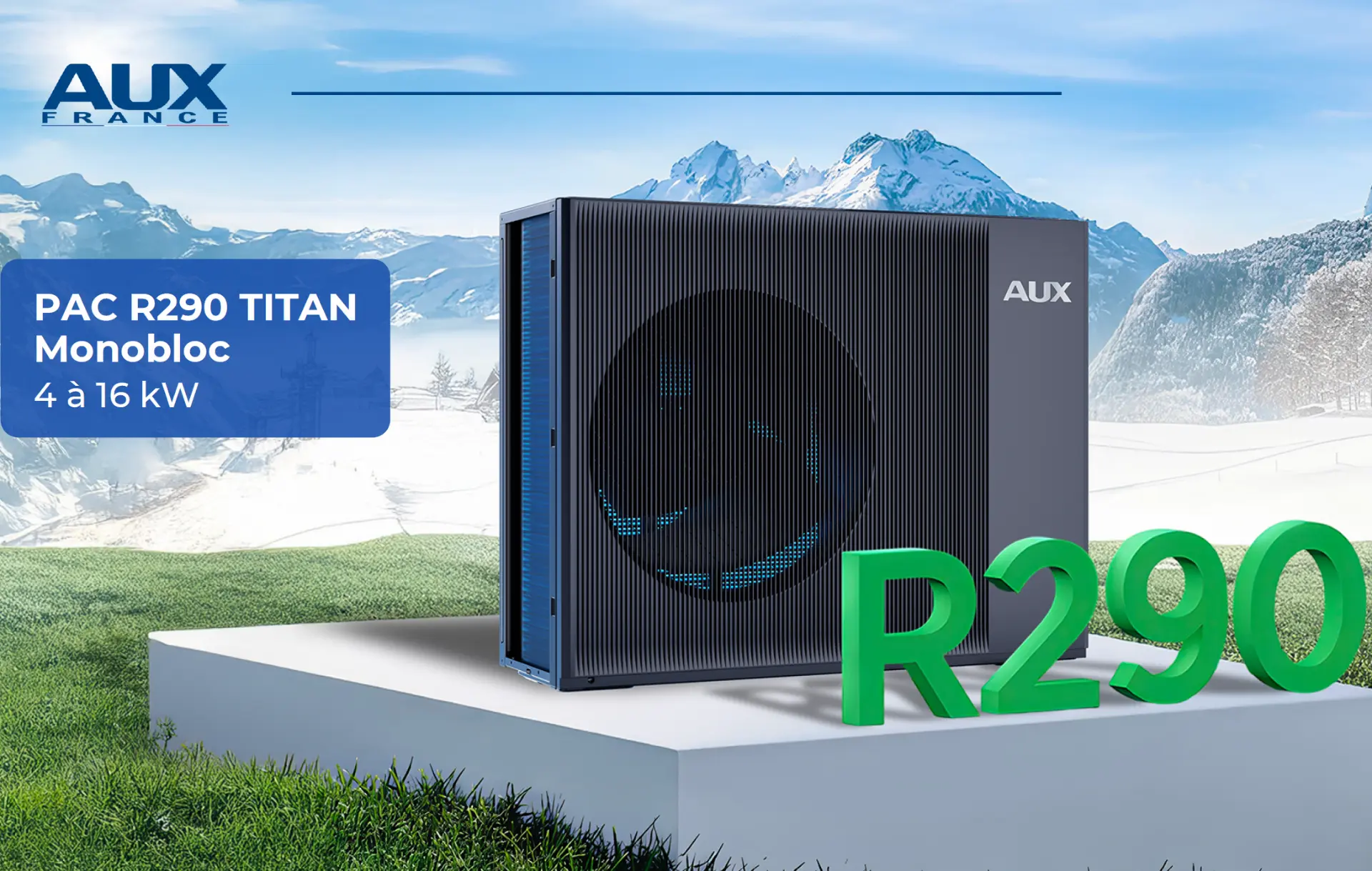 Pompe à chaleur air/eau monobloc AUX Titan au fluide R290