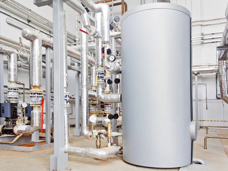 Chaufferie collective avec ballon de production d'eau chaude sanitaire — chauffe-eau thermodynamique à en Corse