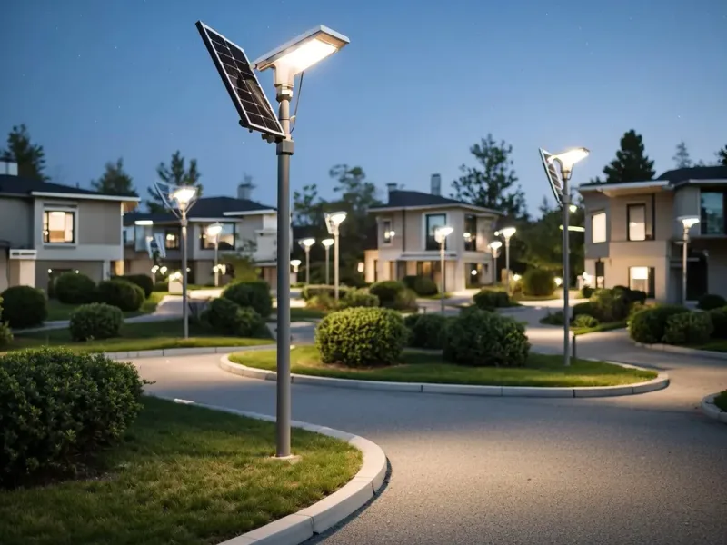 Candélabres solaires autonomes dans une copropriété — en Bretagne