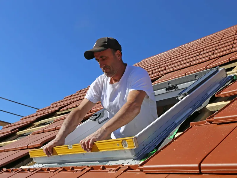 Installation d'une fenêtre de toit sur toiture en tuiles — en Bourgogne-Franche-Comté