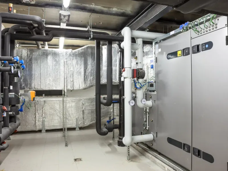 Chaufferie collective en local technique d’immeuble — pompe à chaleur air/eau en immeuble en Bourgogne-Franche-Comté