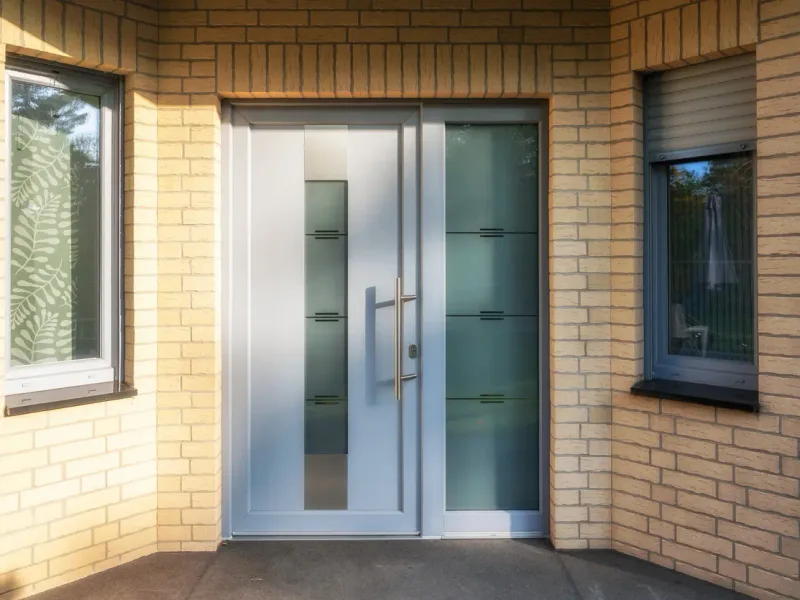 Porte d'entrée PVC vitrée — en Bretagne