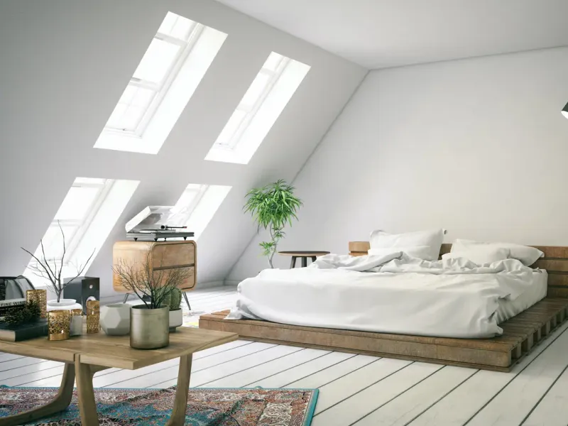 Chambre en comble aménagé, confort thermique — en Bretagne