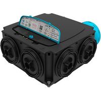 Caisson de ventilation compact à piquages multiples pour raccordement de plusieurs conduits d'extraction