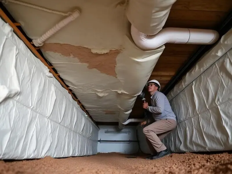 Vide sanitaire d'une maison individuelle avant traitement thermique